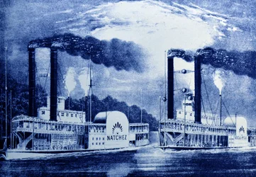 Dampfschiffrennen auf dem Mississippi, Akt IV, Szene III, Jarrett & Palmers Wiederbelebung von Onkel Toms Hütte